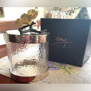 Michael Aram Butterfly Ginkgo Canister, Brand New in original boxes/packaging